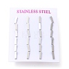 Tarnish Resistant 304 Stainless Steel Greek Alphabet Stud Earrings STAS-D007-07P-21-3