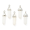 Natural White Jade Pointed Pendants G-M378-01P-A12-5