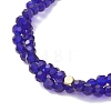 Transparent Glass Beads Multi-layered Stretch Beaded Bracelet for Women BJEW-JB12876-5
