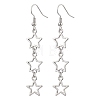 Star Hollow Alloy Dangle Earrings for Women EJEW-JE05628-1