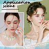 100Pcs 4 Colors Baking Paint Transparent Glass Pendants FIND-SC0023-48-5