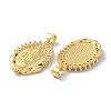 Brass Micro Pave Clear Cubic Zirconia Pendants KK-Z016-13G-2