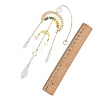 Star Moon Brass & Rainbow Chakra Glass Beads Suncatchers HJEW-TA00502-3