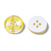 Resin Buttons BUTT-N017-01G-4