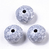 Crackle Opaque Acrylic Beads CACR-N003-25-1