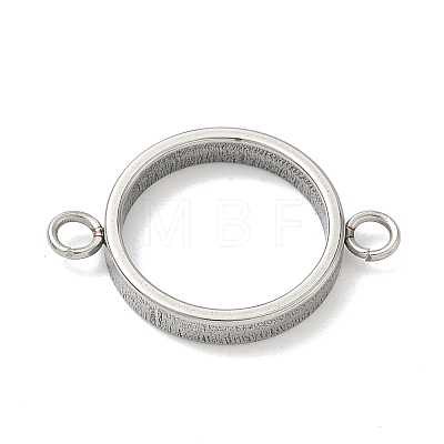 304 Stainless Steel Open Back Bezel Connector Charms STAS-B126-05B-P-1