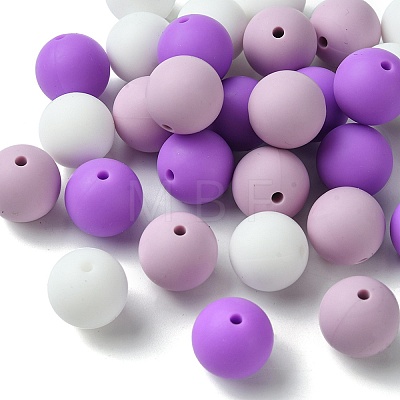 30Pcs 3 Colors Silicone Beads Round Rubber Bead 15MM Loose Spacer Beads for DIY Supplies Jewelry Keychain Making SIL-FS0001-01A-1