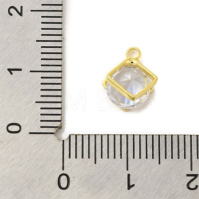 Real 18K Gold Plated Rack Plating Brass Micro Pave Cubic Zirconia Pendants Charms KK-S396-05C-1