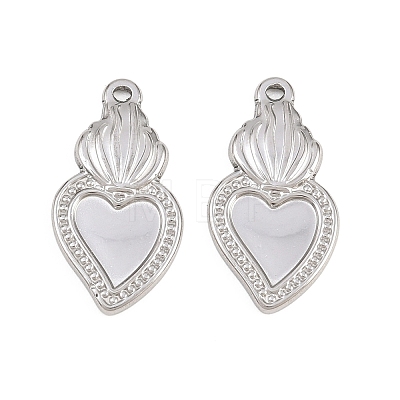 304 Stainless Steel Pendant Setting for Enamel STAS-L317-16P-1