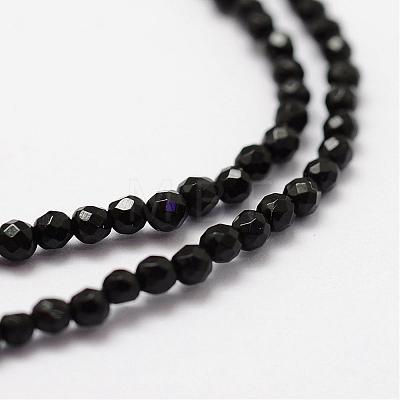 Natural Black Onyx Beads Strands G-K183-02-1