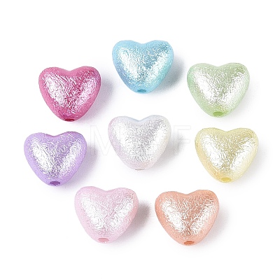 Textured Opaque Acrylic Beads OACR-N160-06-1