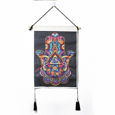 Cloth Wall Hanging Tapestry HJEW-M003-02A-1