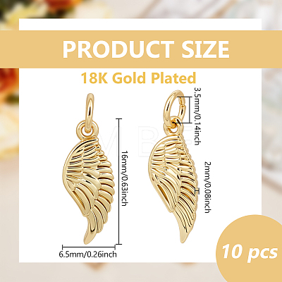10Pcs Brass Pendants KK-BC0015-76-1