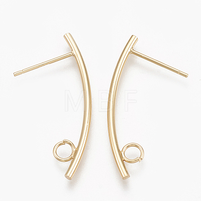 Brass Stud Earring Findings X-KK-S348-111-1