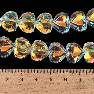 Electroplate Transparent Glass Beads Strands X-EGLA-B012-AB01-1