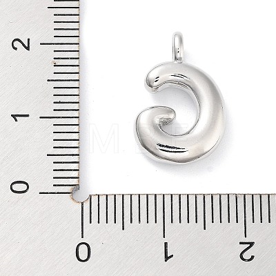 Rack Plating Brass Balloon Letter Pendants LS-KK-C050-01P-G-1