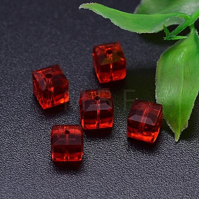 Faceted Cube Imitation Austrian Crystal Bead Strands G-M184-6x6mm-06A-1
