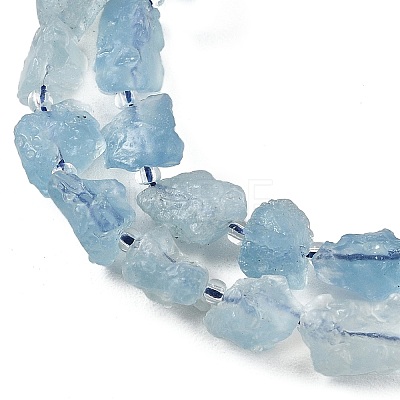 Raw Rough Natural Aquamarine Beads Strands G-D101-A13-1