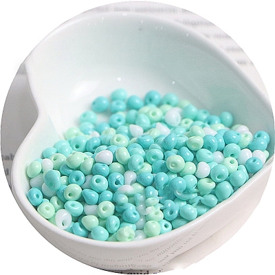 Macaron Baking Paint Glass Seed Beads PW-WGB8861-06-1