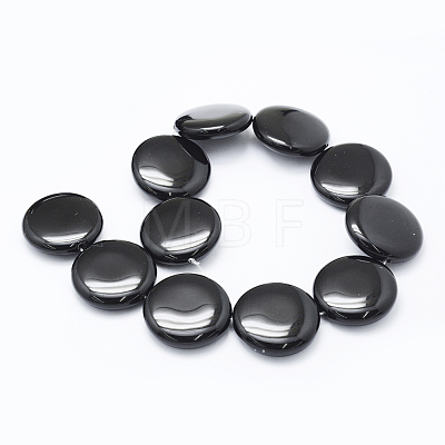 Natural Black Onyx Beads Strands G-E469-09-8mm-1