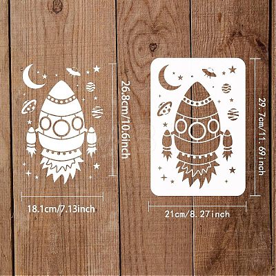 Large Plastic Reusable Drawing Painting Stencils Templates DIY-WH0202-404-1