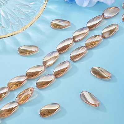 1Strand Electroplate Transparent Glass Beads Strands EGLA-TADJ0001-20D-1