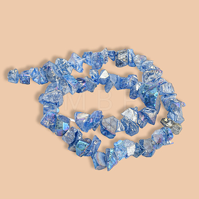 1 Strand Electroplated Natural Quartz Beads Strands G-PA0001-18D-1