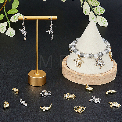 20Pcs 10 Style Rack Plating Alloy Charms FIND-FH0007-48-1