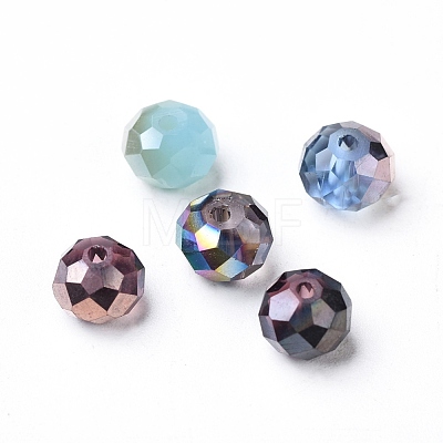 Electroplate Glass Beads/ Imitation Jade Beads EGLA-MSMC001-03-1