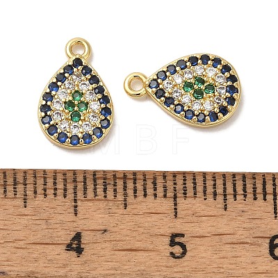 Brass Micro Pave Cubic Zirconia Pendants KK-S391-06G-1