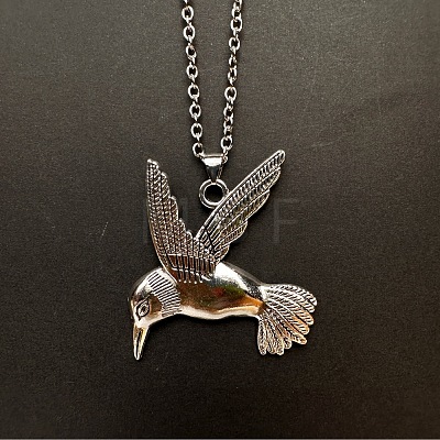 Vintage Alloy Flying Bird Pendant Necklaces for Men Women LS-SG2884-1