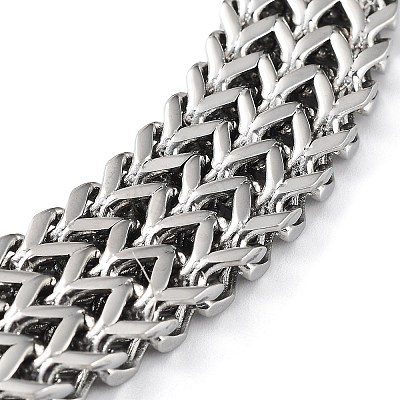 304 Stainless Steel Lion Head Herringbone Chain Bracelets for Men & Women BJEW-D031-22AS-1
