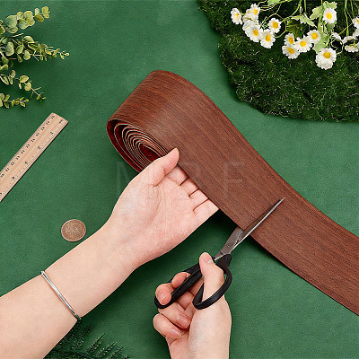 Wood Grain PVC Edge Banding Tape DIY-WH0591-570A-1