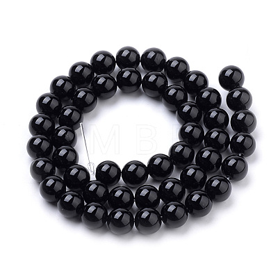 Natural Obsidian Beads Strands G-S259-33-6mm-1