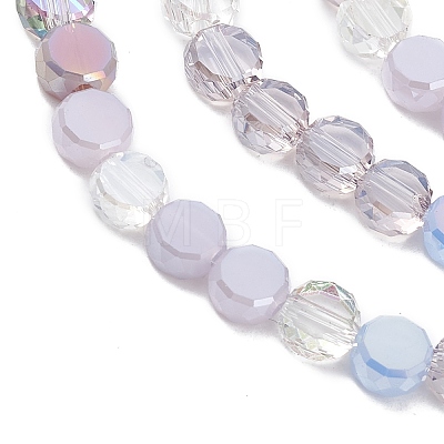 Gradient Color Electroplate Glass Bead Strands GLAA-E042-03A-1