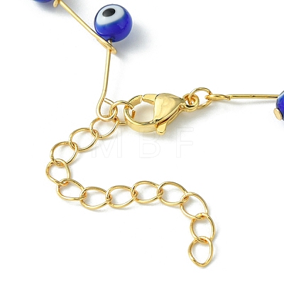 Handmade Evil Eye Lampwork  Beaded Bracelets BJEW-JB05855-03-1