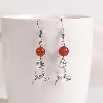 Natural Carnelian Dangle Earrings PW-WG00749-06-1