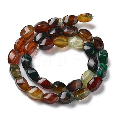 Natural Dragon Veins Agate Beads Strands G-G172-01M-1