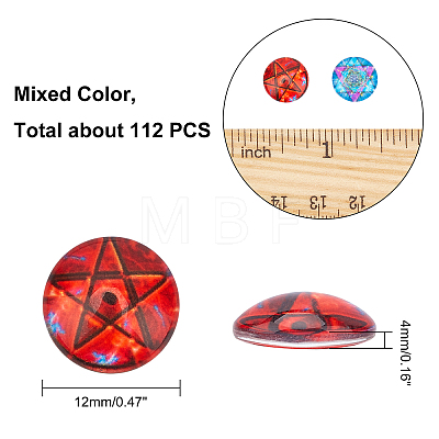 Glass Cabochons GLAA-WH0025-28-1
