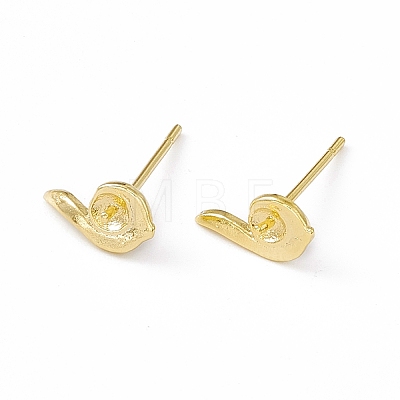 Brass Stud Earring Finding KK-A172-22G-1