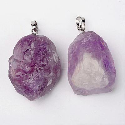 Natural Amethyst Pendants G-G884-A04-1