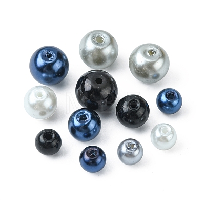 460Pcs 12 Style Glass Pearl Beads HY-FS0001-07-1