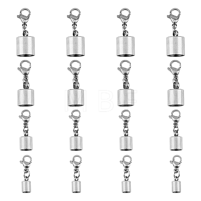 16Pcs 4 Styles 304 Stainless Steel Lobster Claw Clasps FIND-FH0006-21-1