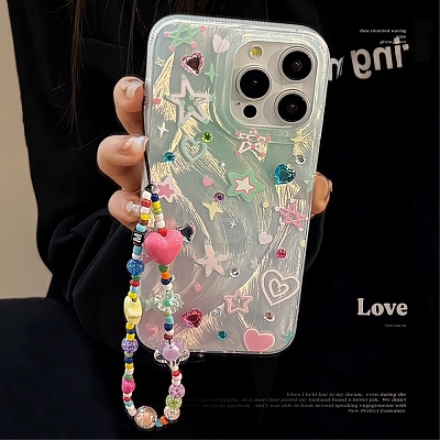 Silver Down Dopamine Stars TPU Plastic Mobile Phone Cover PW-WG00A56-05-1