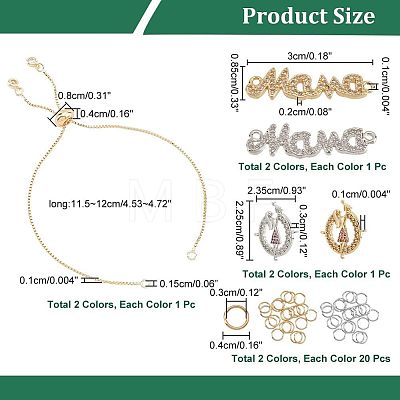  12Pcs Brass Box Chain Bracelet KK-NB0002-62-1