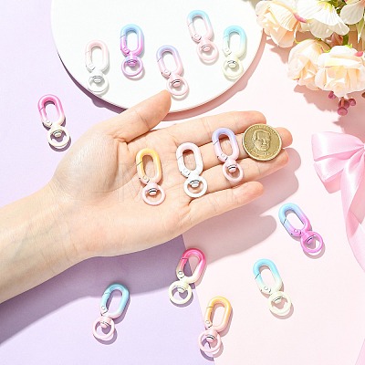 14Pcs 7 Colors Alloy Swivel Clasps FIND-CJZ0001-012-1