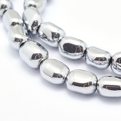 Electroplate Non-magnetic Synthetic Hematite Beads Strands G-L488-A-10-1