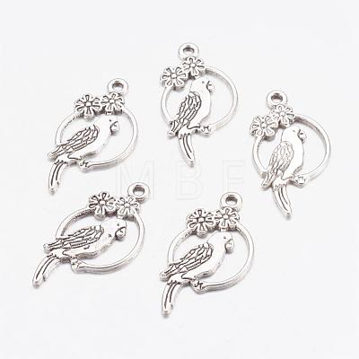 Alloy Tropical Parrot Pendants EA10187Y-AS-1