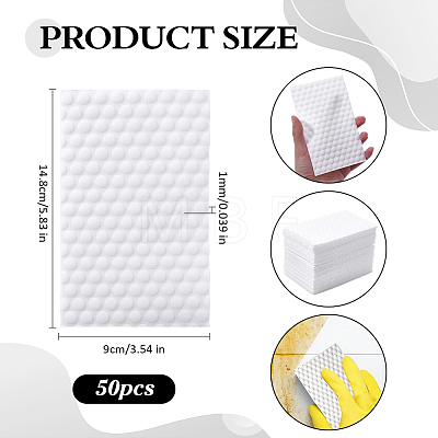 50Pcs Sponge Scouring Pads AJEW-WH0410-407-1