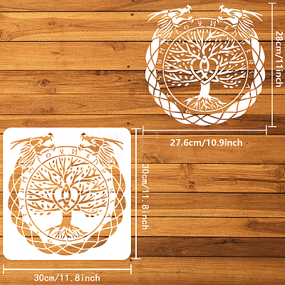 PET Hollow Out Drawing Painting Stencils DIY-WH0391-0753-1